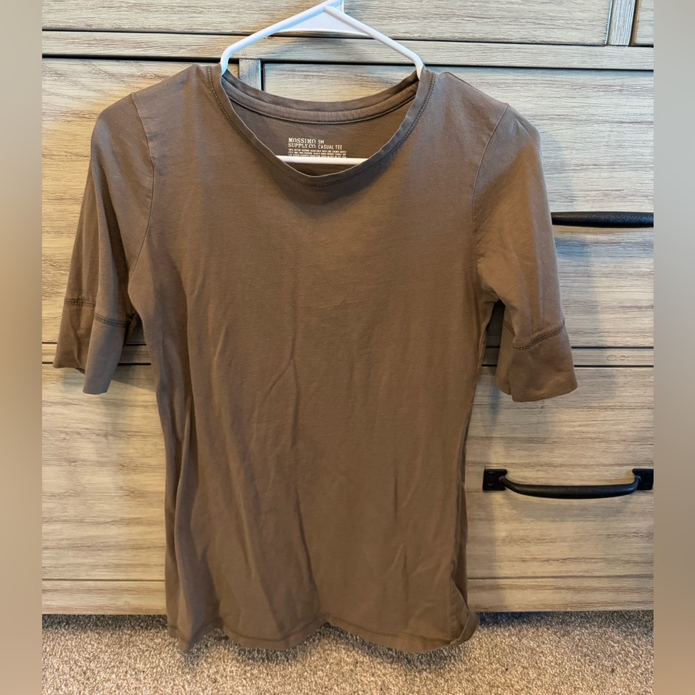 Brown elbow length shirt